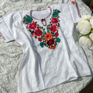 My Vacay Shop 🦋🌵Mexican Boho Embroidered Top